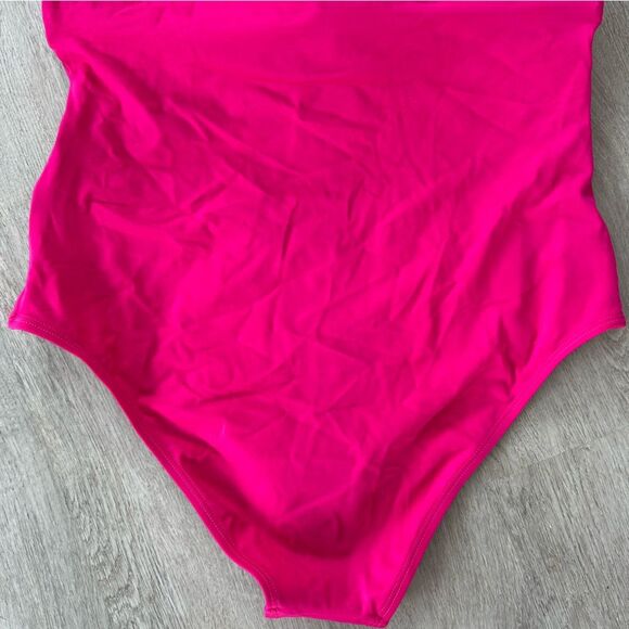 Swimsuits For All Hot Pink Magenta One Piece Bathing Suit Women’s 16 - Picture 6 of 8